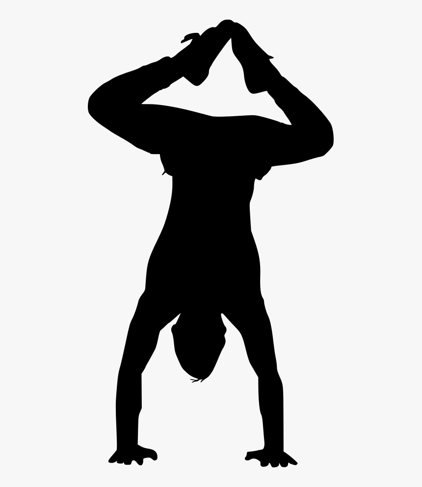 Hand Stand Silhouette 10 1 - Illustration, HD Png Download, Free Download