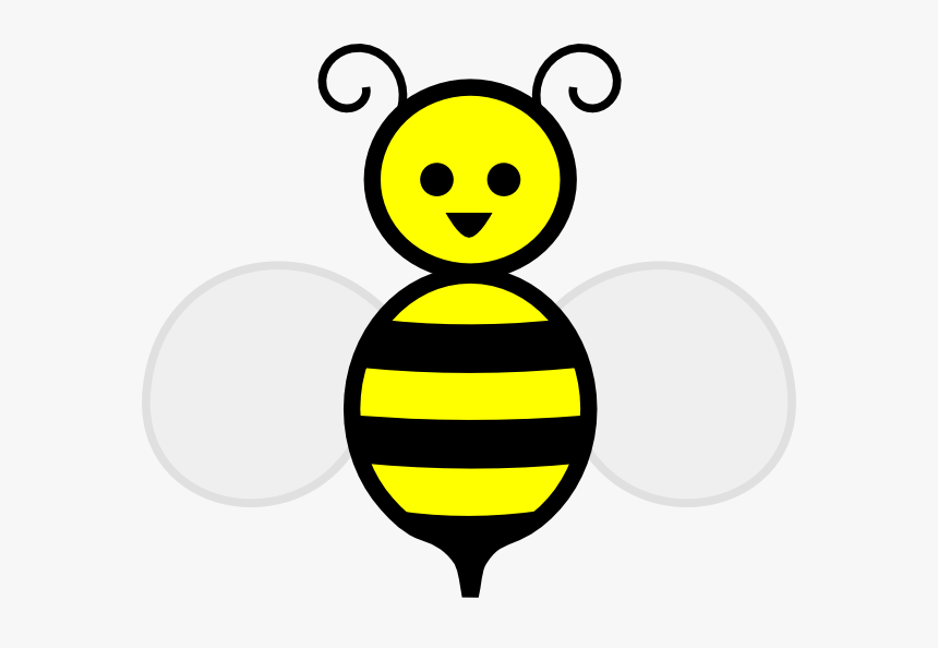 Bumble Bee Template - Cartoon Honey Bee, HD Png Download, Free Download