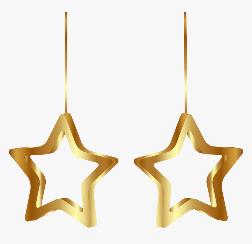 Decoration Clipart Christmas Star - 2 Christmas Stars Clipart, HD Png Download, Free Download