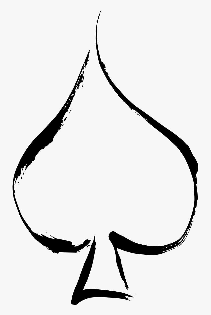 Spade Symbol Png - Ace Of Spades Drawing, Transparent Png, Free Download