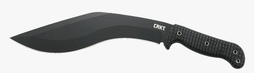 Crkt Johnson Kuk Tactical Kukri Fixed Blade Knife - Kukri Knife Black, HD Png Download, Free Download