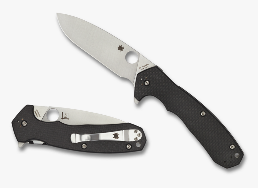 Spyderco Amalgam Compression Lock Knife Carbon Fiber - Amalgam Spyderco, HD Png Download, Free Download