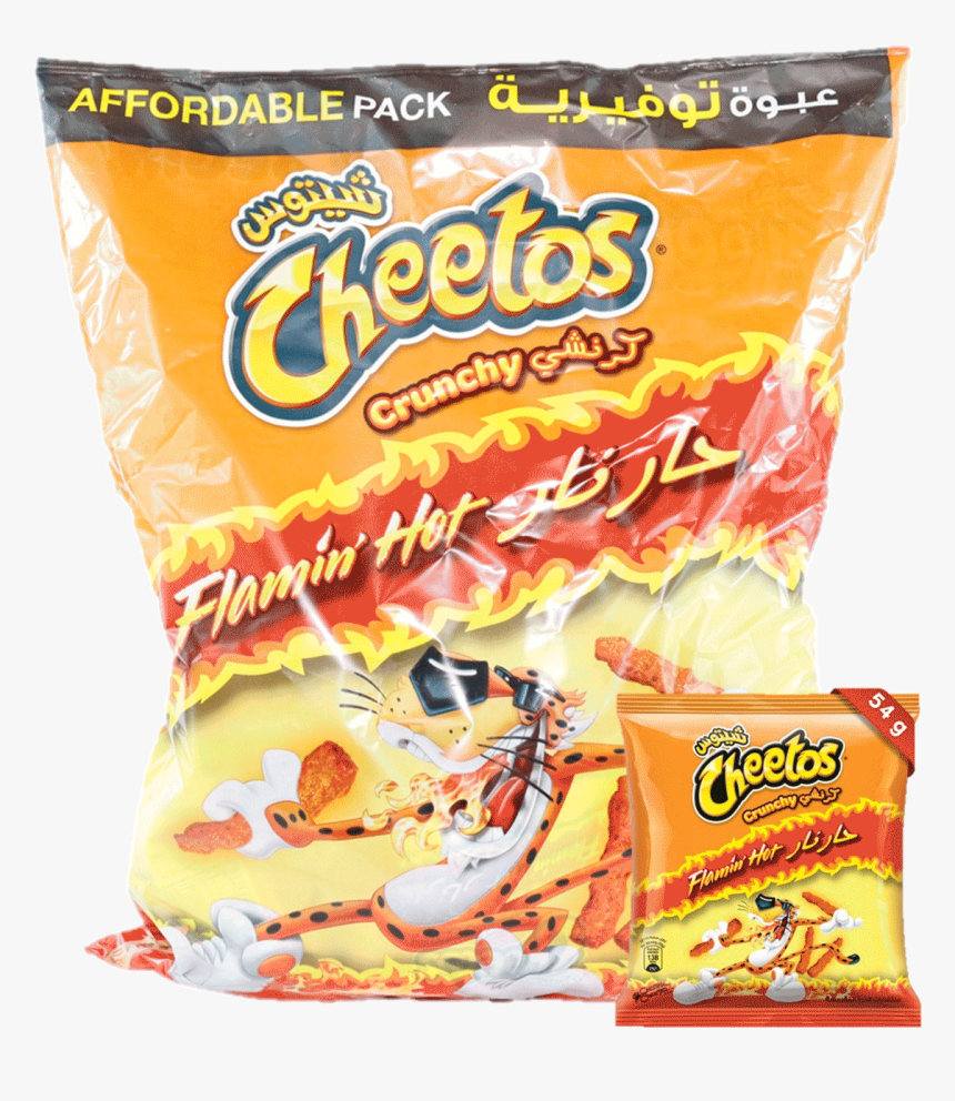 Cheetos Crunchy Flamin Hot 54gx10 - Flaming Hot Cheetos, HD Png Download, Free Download