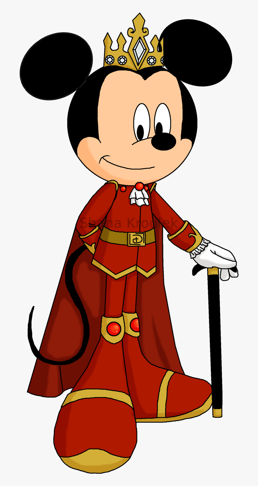 Disney Drawing Mickey Mouse - Mickey Mouse Drawing As A King, HD Png Download, Free Download