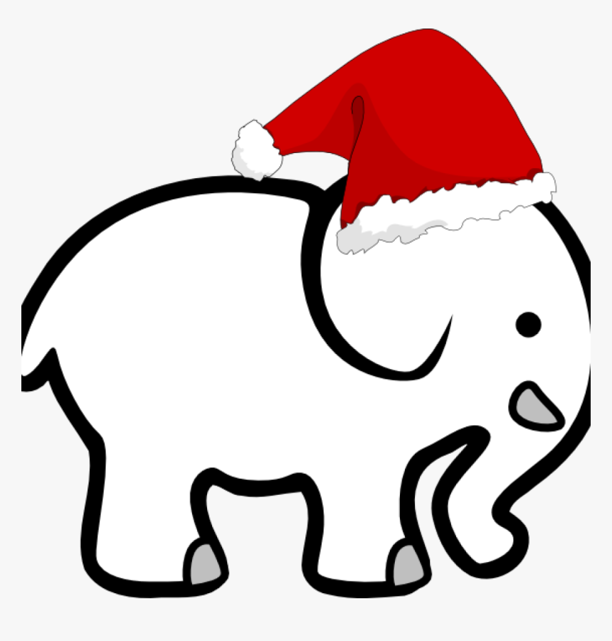 White Elephant Clip Art Happy Birthday Clipart Hatenylo - Christmas White Elephant Clipart, HD Png Download, Free Download