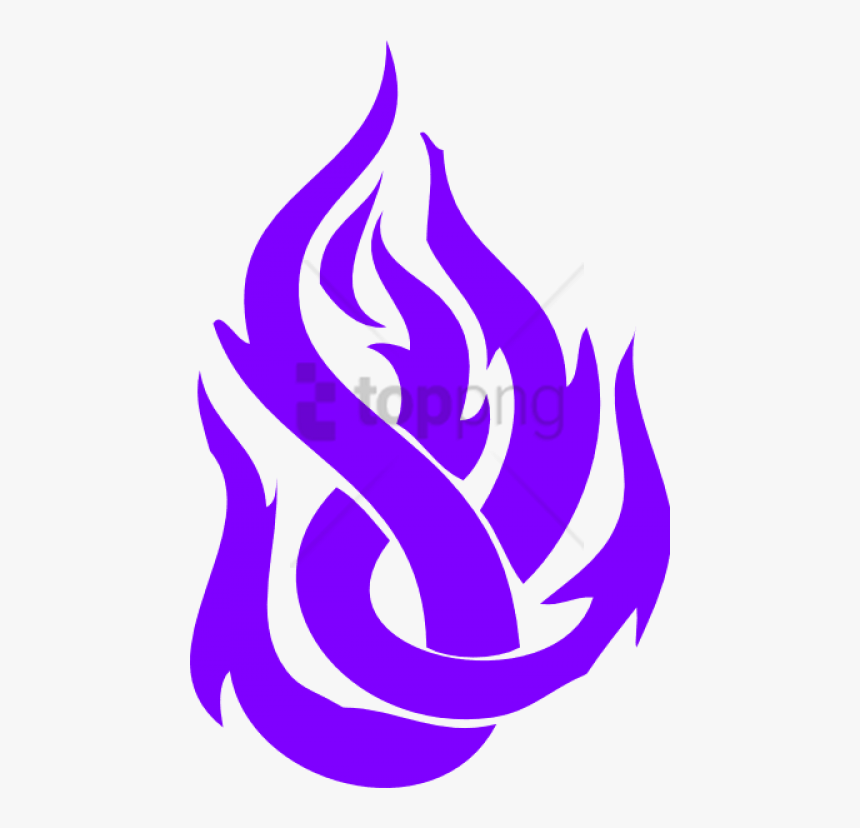 Tribal Fire Blue Purple - Flame Tattoo Png, Transparent Png, Free Download
