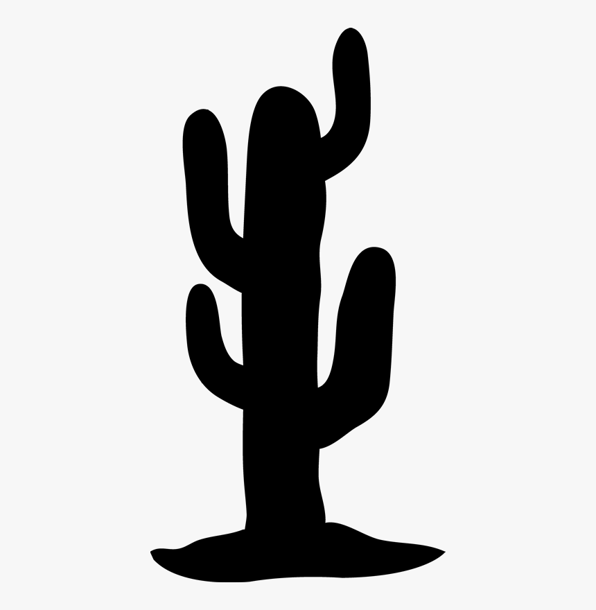 Clip Art Thumb Silhouette - Silhouette Cactus Clip Art, HD Png Download, Free Download