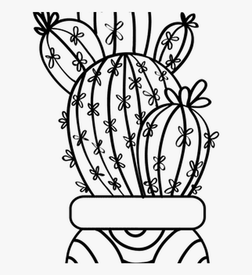 Multiple Cactus Pot Drawing Silhouette Transparent - Silhouette Pot Leaves, HD Png Download, Free Download