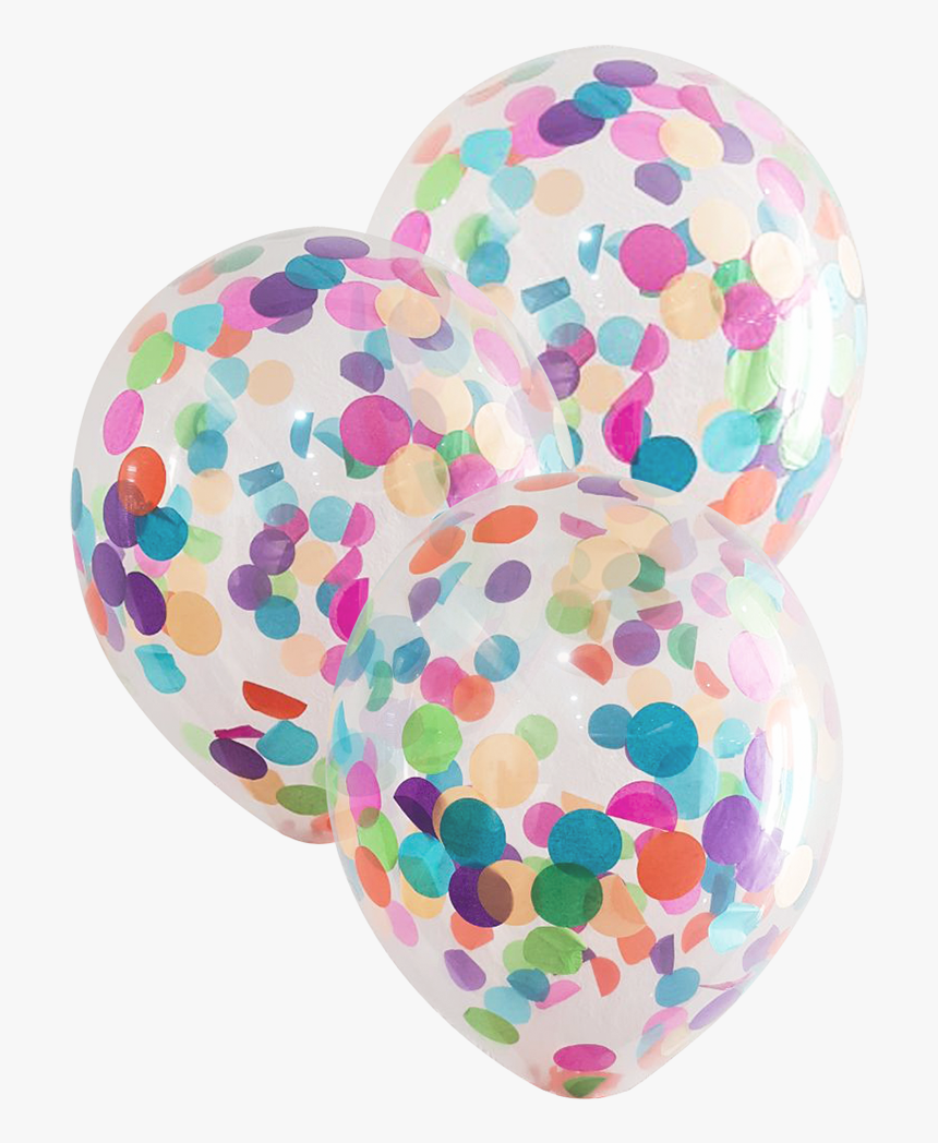 Globo Confeti No - Globos Transparentes Con Confeti Png, Png Download, Free Download