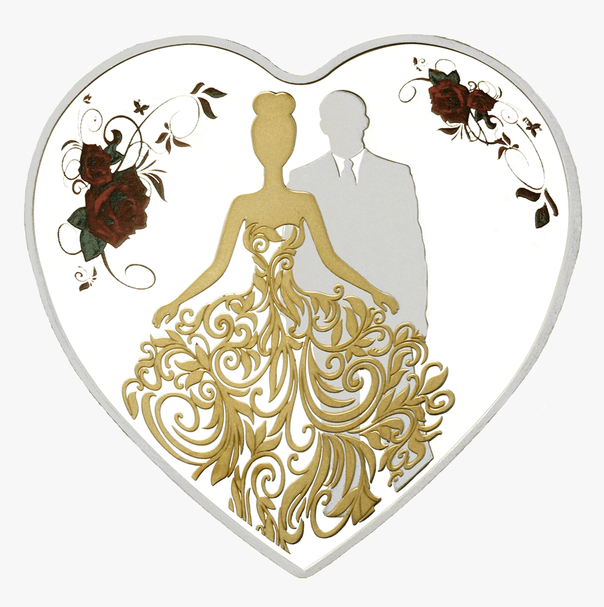 Gold Bride And Groom Clipart, HD Png Download, Free Download