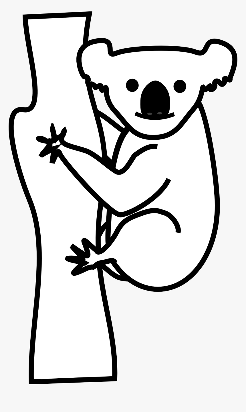 Koala Clipart Black And White, HD Png Download, Free Download