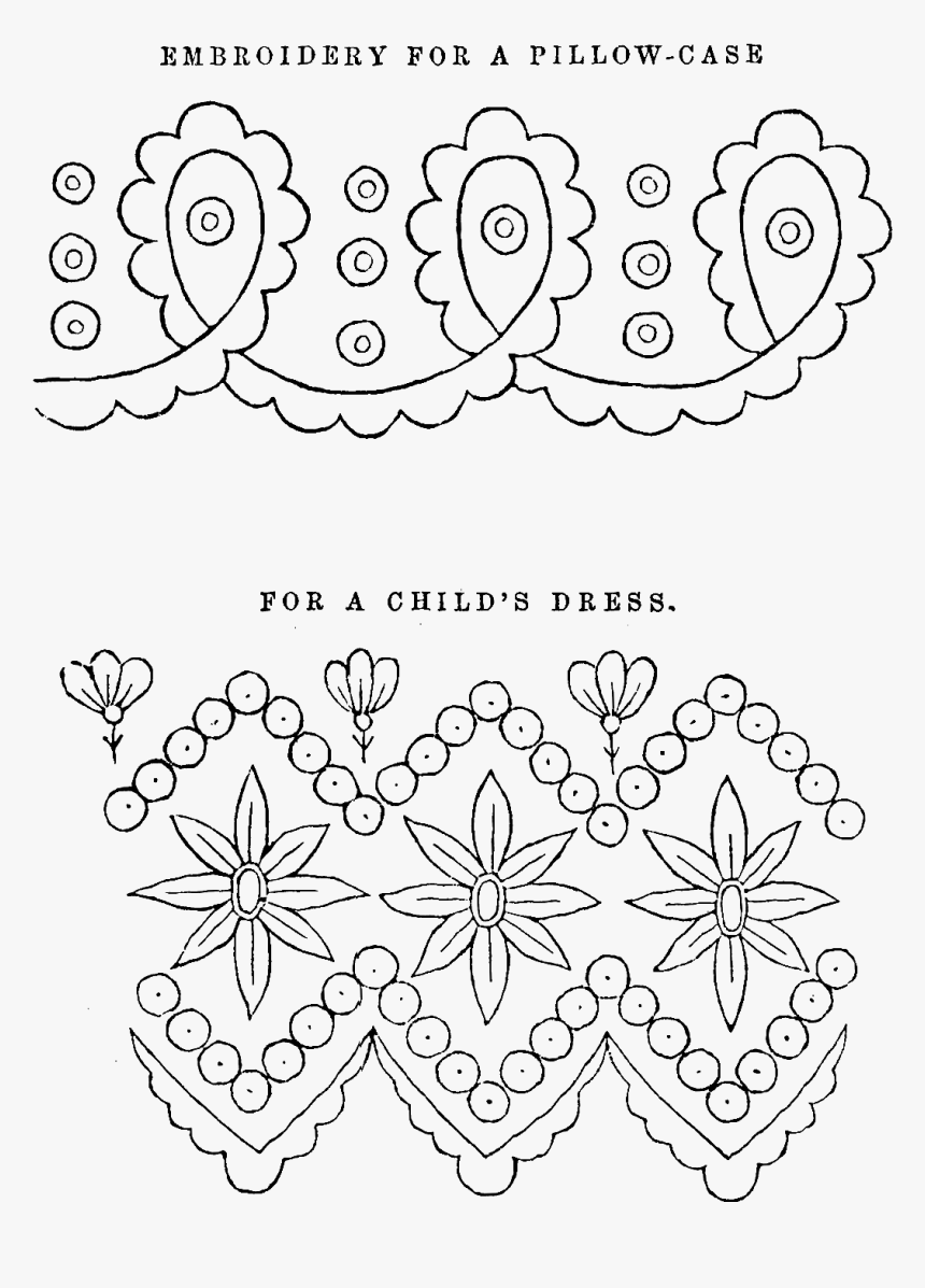 Free Victorian Embroidery Patterns - Printable Embroidery Border Patterns, HD Png Download, Free Download