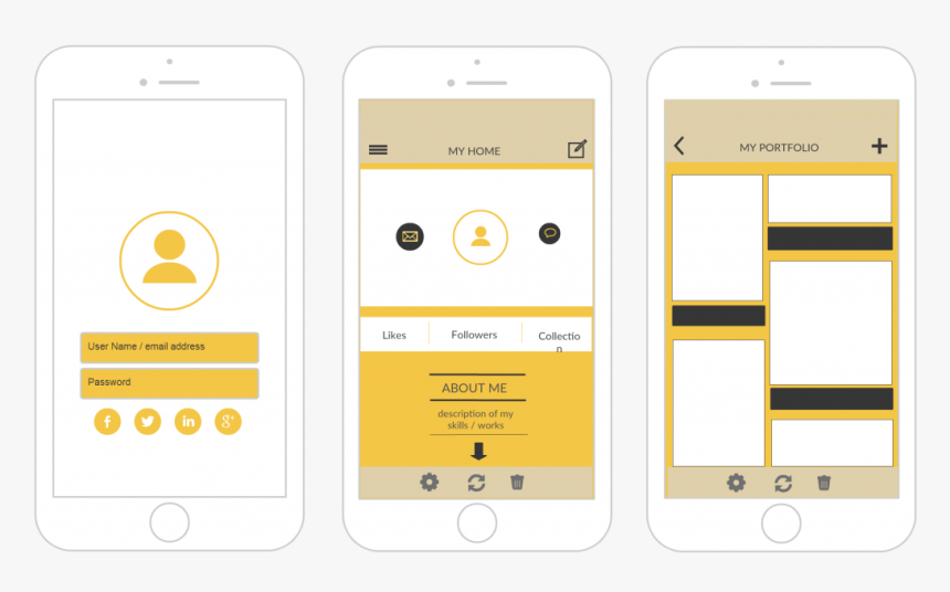 Personal Portfolio App Mockup - Iphone App Template, HD Png Download, Free Download