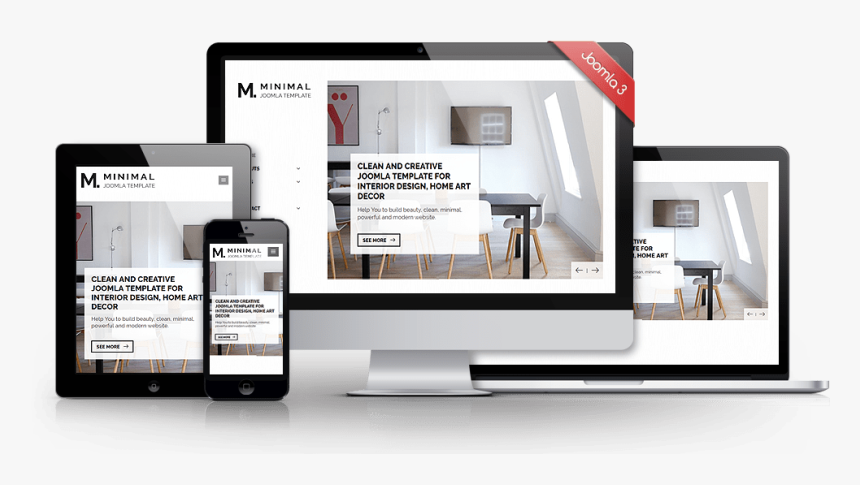 Joomla Template For Interior Design, Furniture Shop, - Free Minimal Template Joomla, HD Png Download, Free Download