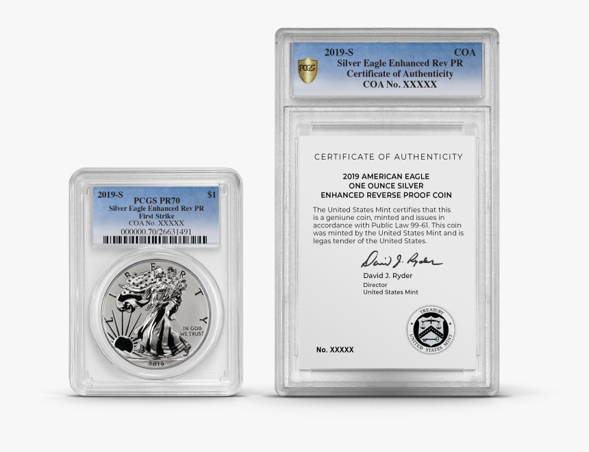 2019 S Enhanced Reverse Proof Silver Eagle, HD Png Download, Free Download