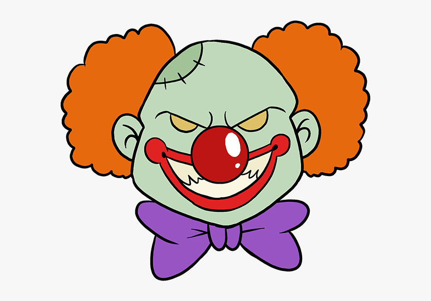 How To Draw Scary Clown - Easy Scary Clown Drawing, HD Png Download, Free Download