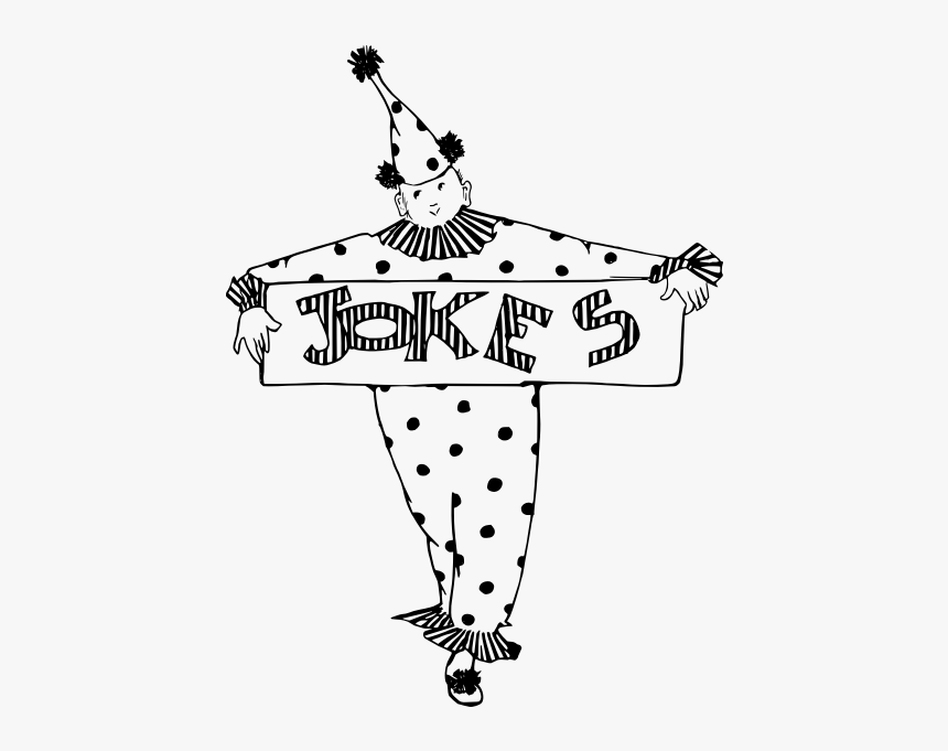 Jokes Clown - Joke Clipart Black And White, HD Png Download, Free Download