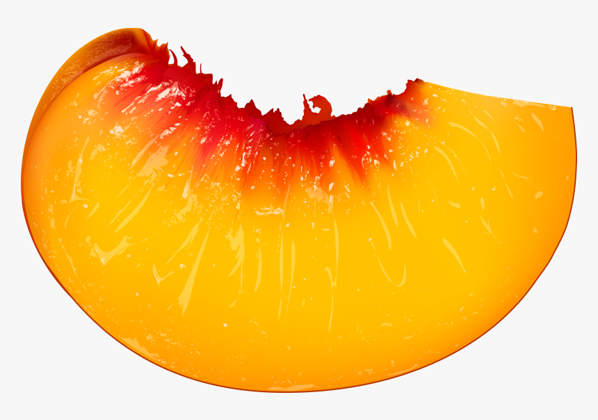 Peach Slice Transparent Image - Peach Slice Clipart, HD Png Download, Free Download