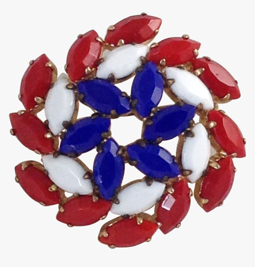 Patriotic Red White Blue Pin - Crystal, HD Png Download, Free Download