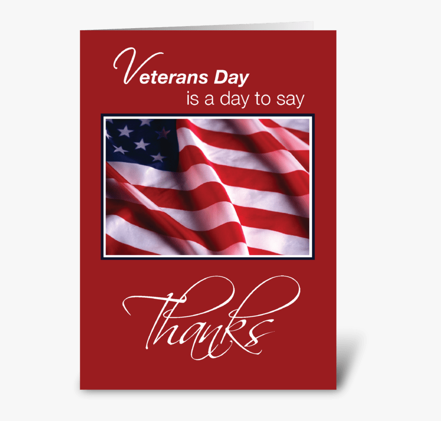 Veterans Day Patriotic American Flag Greeting Card - Veterans Day Greeting Cards, HD Png Download, Free Download