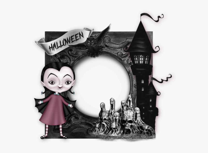 Cadre Photo Halloween, Gothique / Gothic Frame Png - Cartoon, Transparent Png, Free Download