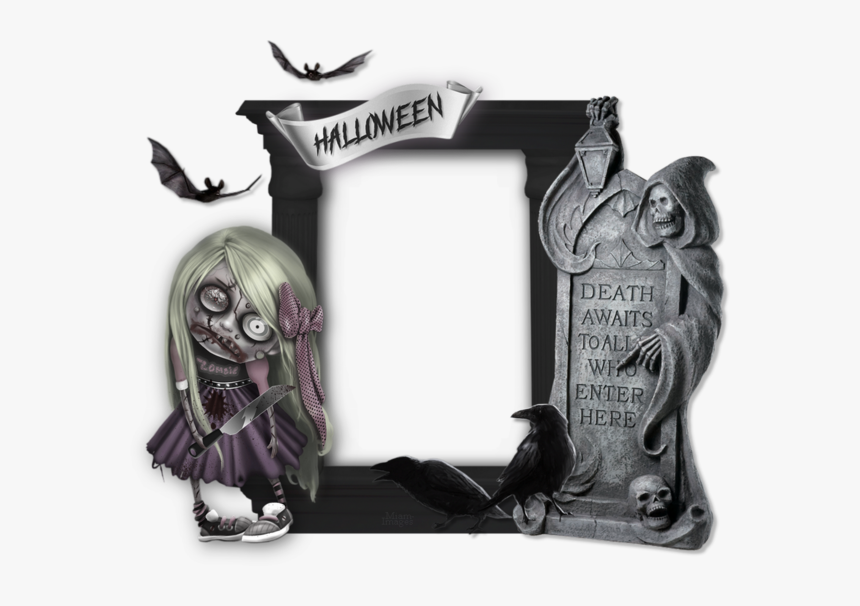 Cadre Halloween, Zombie - Resin Halloween Tombstones, HD Png Download, Free Download