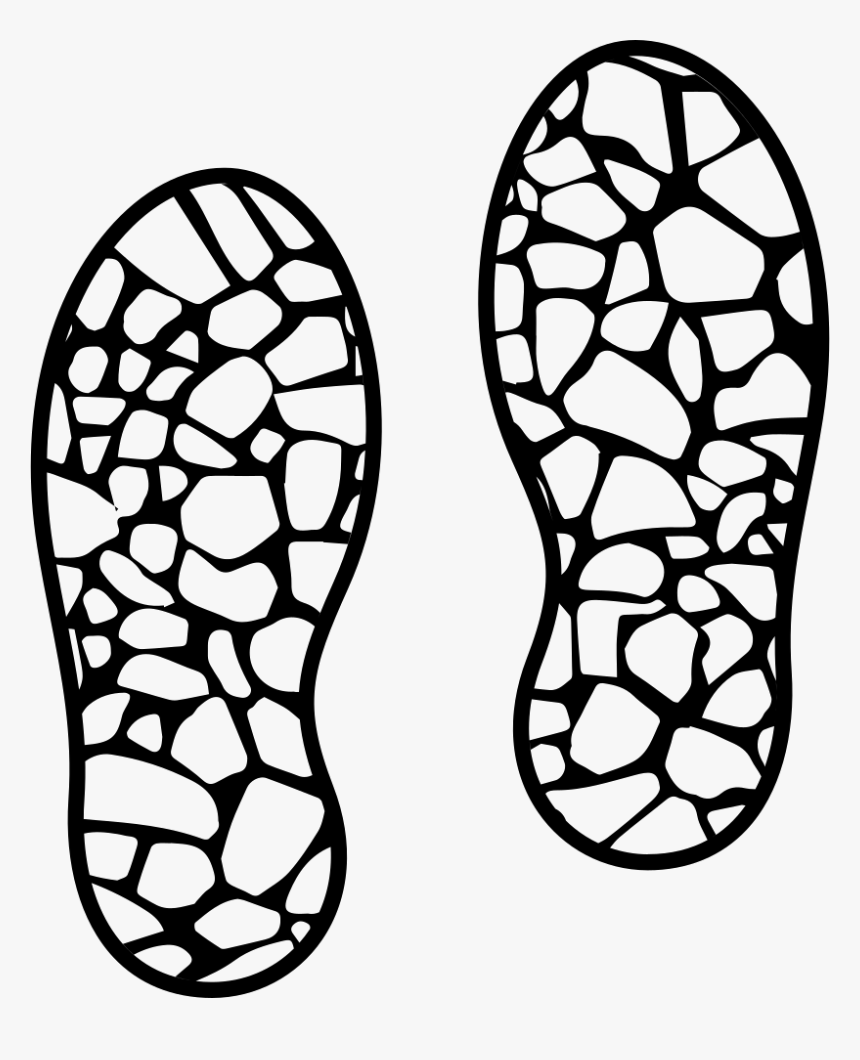 Transparent Shoe Print Outline Clipart - Shoe Print Graphic Design, HD Png Download, Free Download