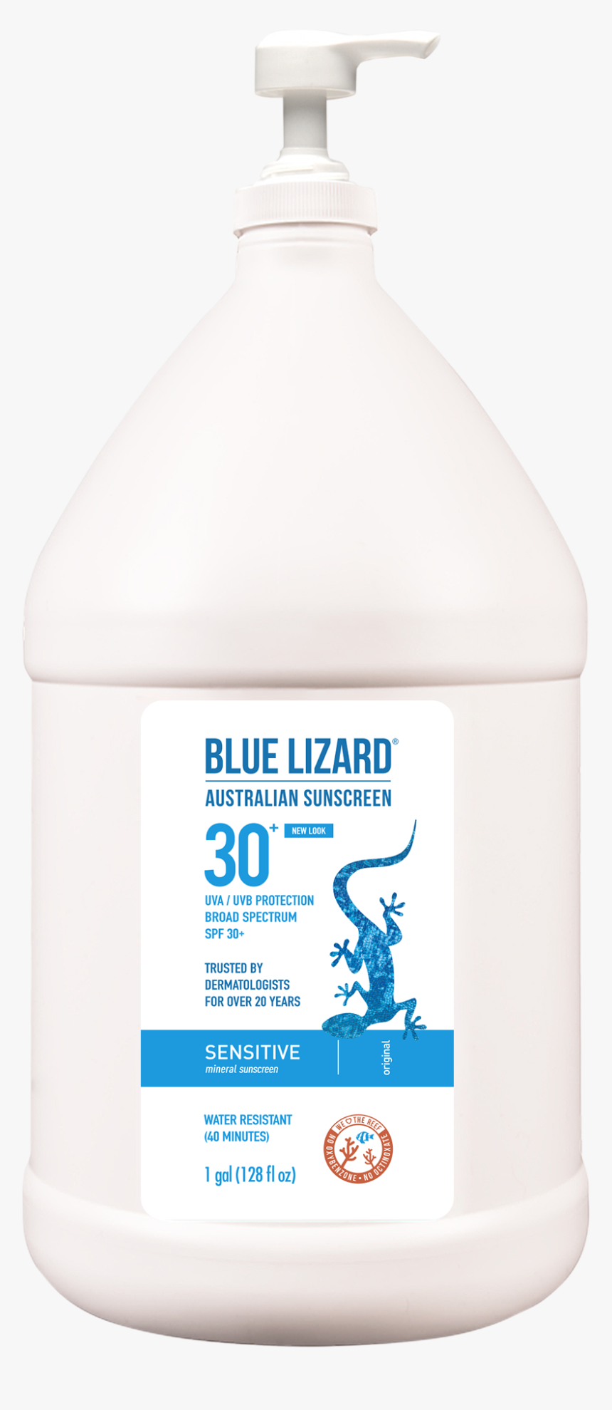 Blue Lizard Sunscreen Sensitive Gallon - Blue Lizard Sunscreen Gallon, HD Png Download, Free Download