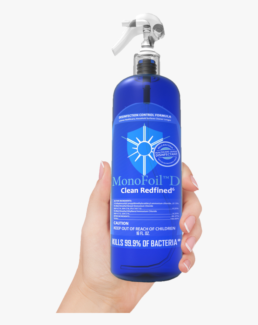 Monofoil D Antimicrobial Spray - Plastic Bottle, HD Png Download, Free Download