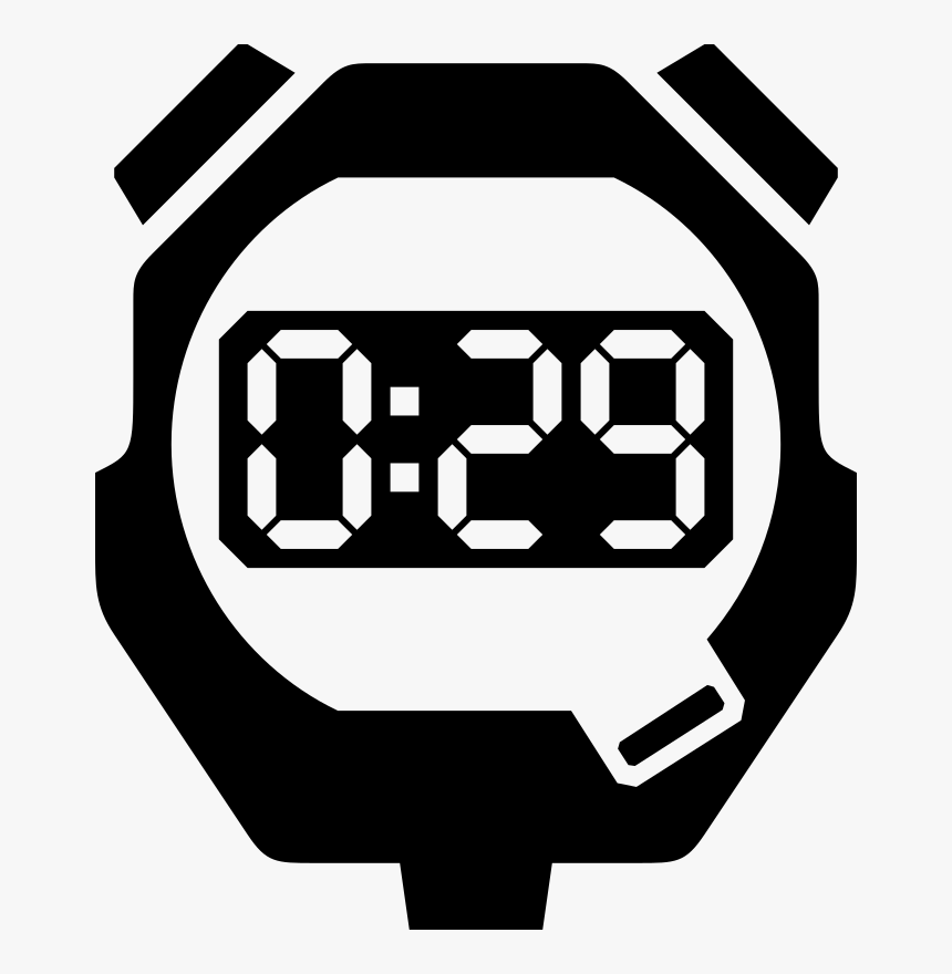 Stopwatch Chronometer Watch Drawing Clip Art - Clip Art Digital Stopwatch, HD Png Download, Free Download