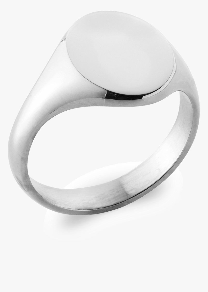 9ct White Gold Signet Ring, Oxford Oval - Still Life Photography, HD Png Download, Free Download