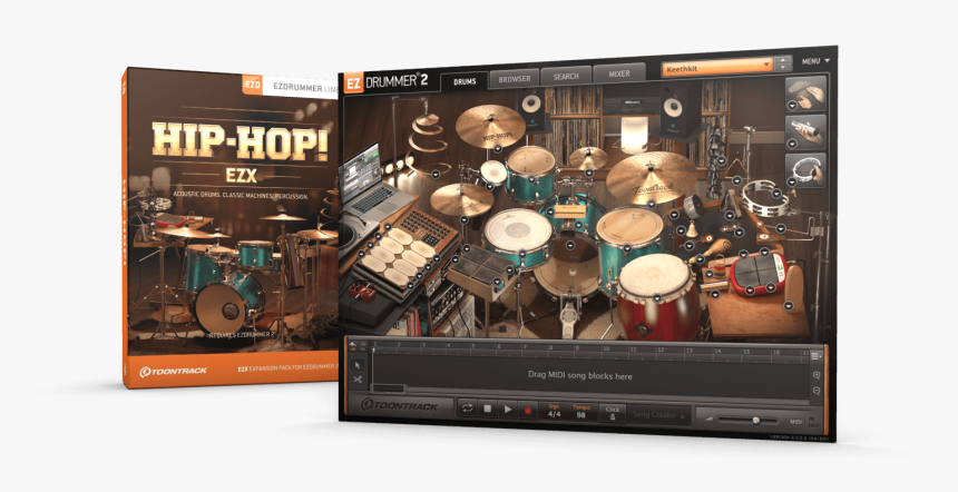 Toontrack Ezdrummer 2 Hip-hop Ezx Expansion Pack - Ezdrummer Hip Hop Expansion, HD Png Download, Free Download