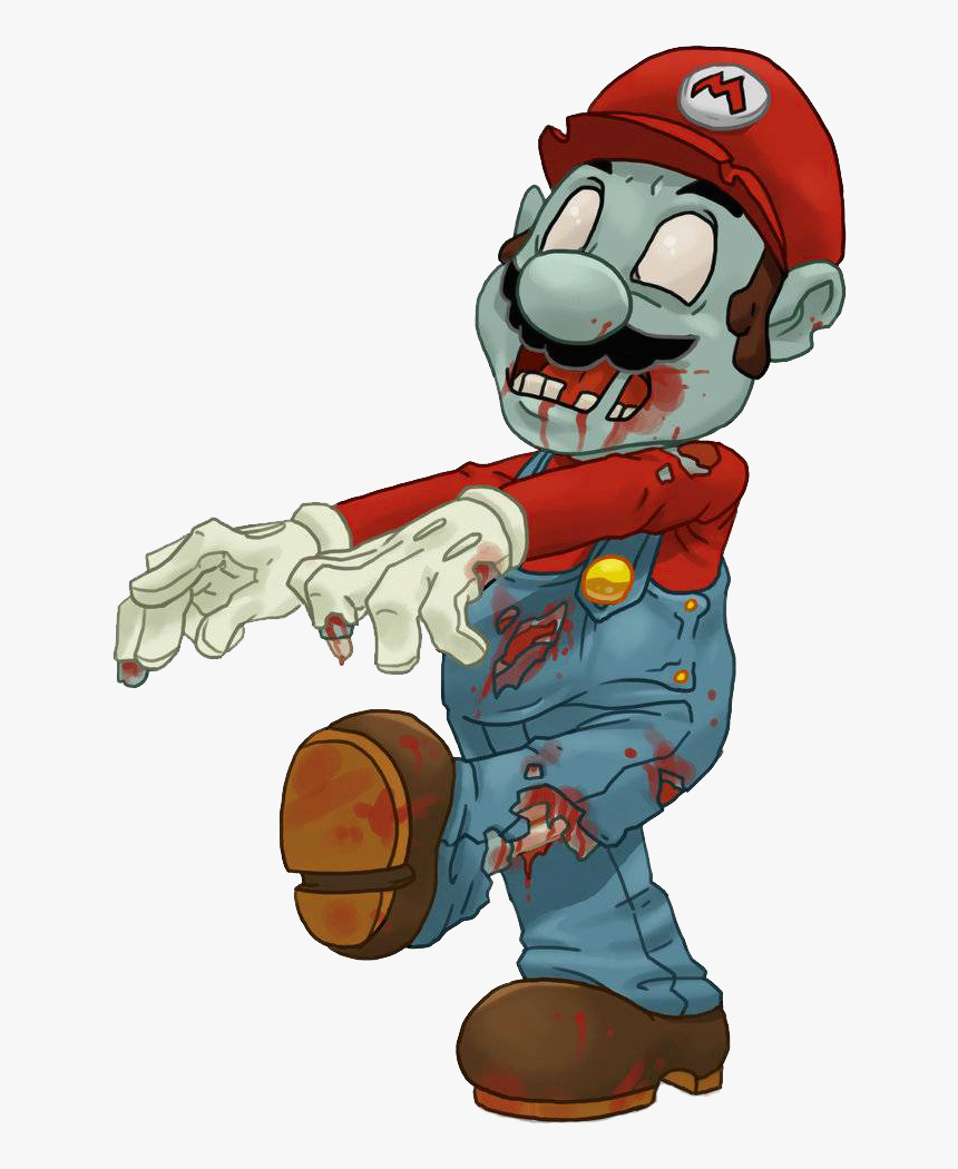 Cartoon Zombie Transparent Images - Zombie Mario, HD Png Download, Free Download