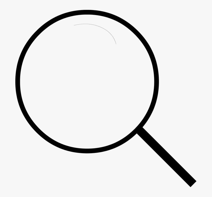 Magnifying Glass Clipart Black And White, HD Png Download, Free Download