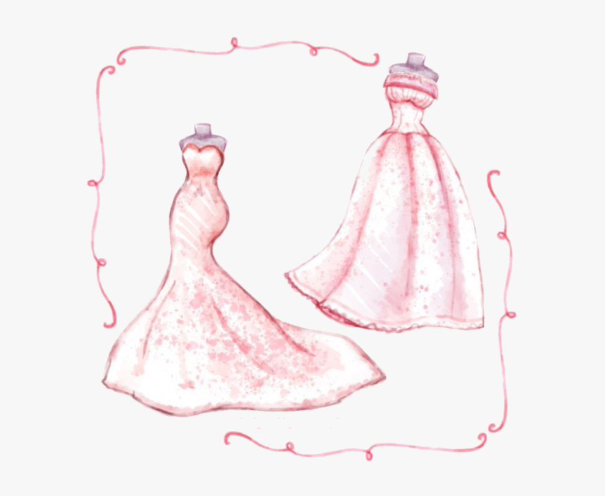 Bride Painting Transprent Png Free Download Pink - Illustration, Transparent Png, Free Download