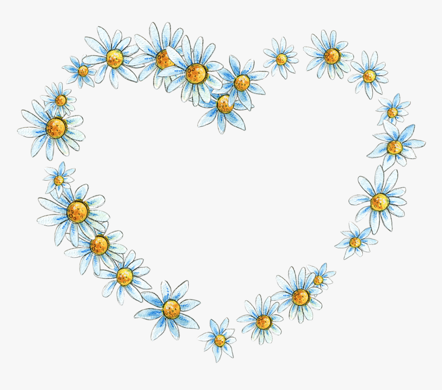 Heart Flower Frame Png Hd, Transparent Png, Free Download