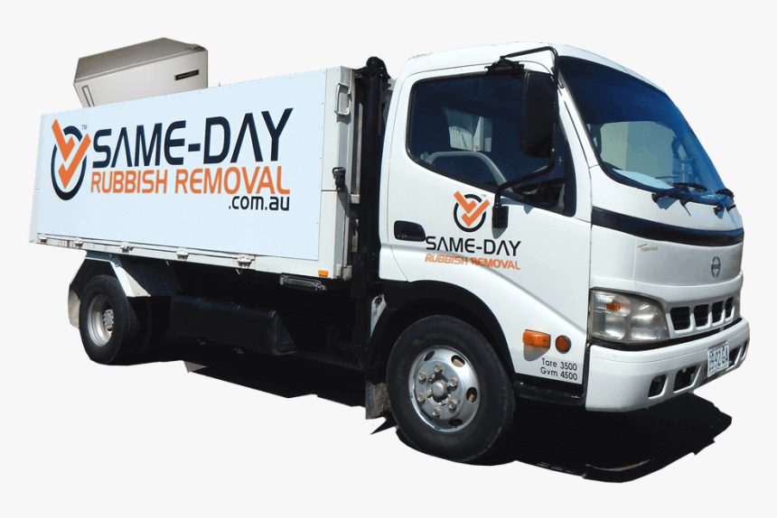 Same Day Rubbish Removal Truck With Fridge - Same Day Rubbish Removal, HD Png Download, Free Download