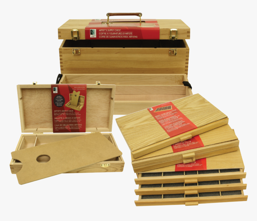 Art Alternatives Wooden Storage Boxes - Wooden Box For Art Supplies, HD Png Download, Free Download