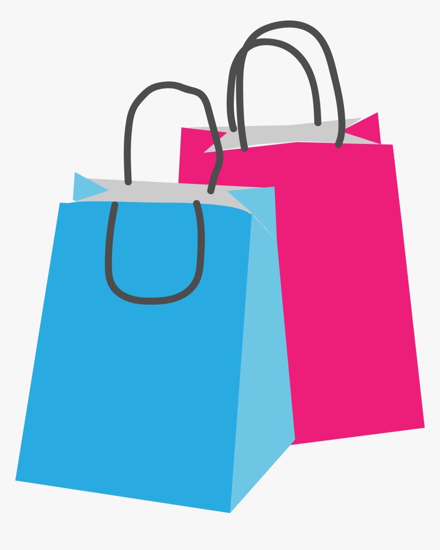 Cartoon Shopping Bag Clipart, HD Png Download - kindpng