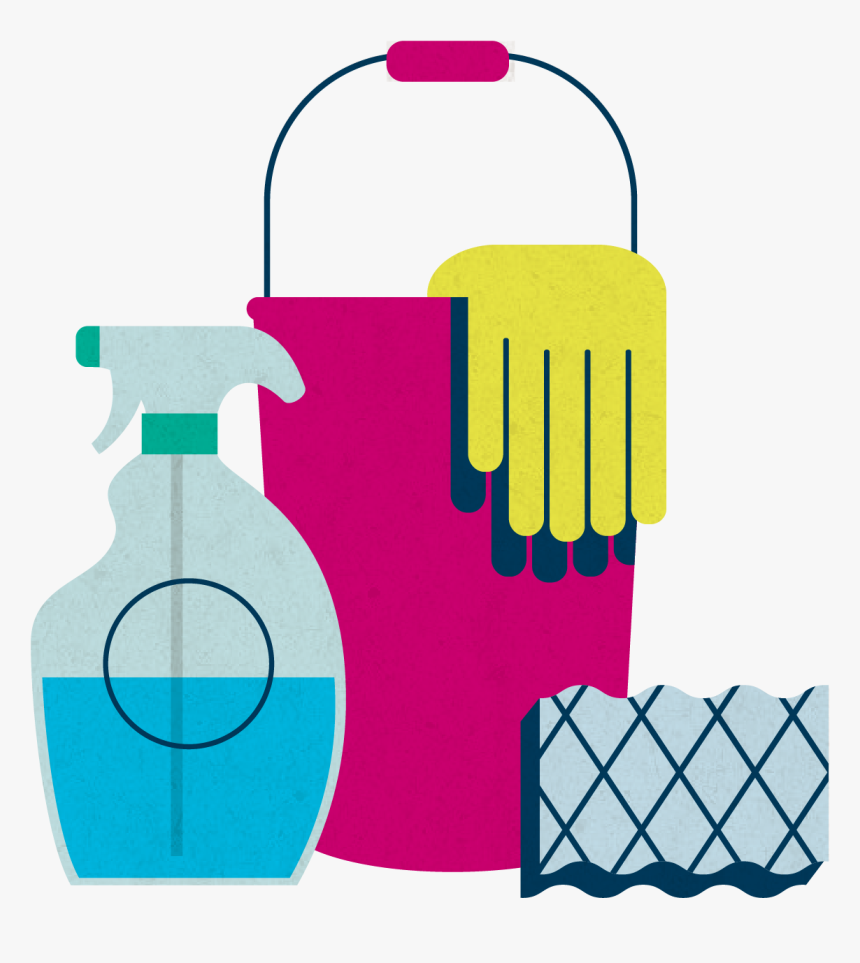 Cleaning Supplies Clip Art - Transparent Cleaning Supplies Clipart, HD Png Download, Free Download