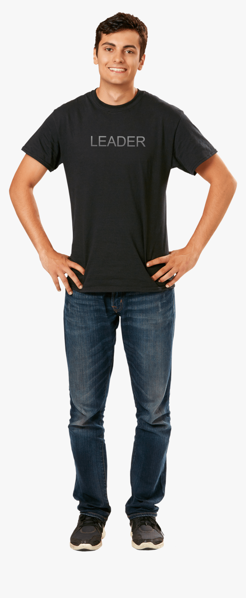 Man Standing Png That Is Angry - Old Man In Jeans And T Shirt, Transparent Png, Free Download