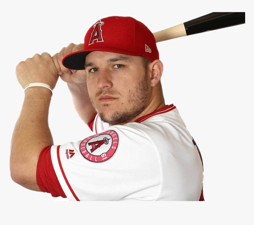 Mike Trout Png Background Image - Angels Mike Trout 2019, Transparent Png, Free Download