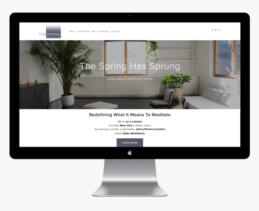 Devaworks Website Design The Spring Meditation - Computer Monitor, HD Png Download, Free Download
