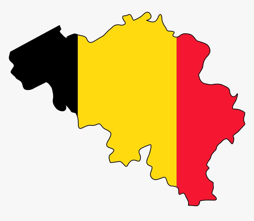 German Flag On Map - Belgium Flag And Map, HD Png Download, Free Download