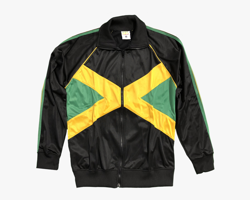 Jamaica Flag Track Jacket - Leather Jacket, HD Png Download, Free Download