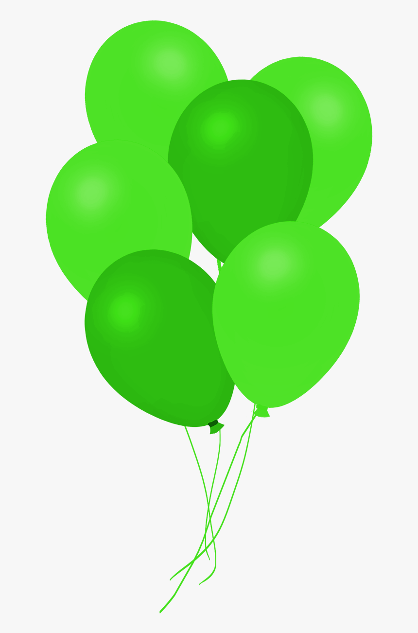 Dark Green Bunch Of Balloons - Balloon, HD Png Download, Free Download