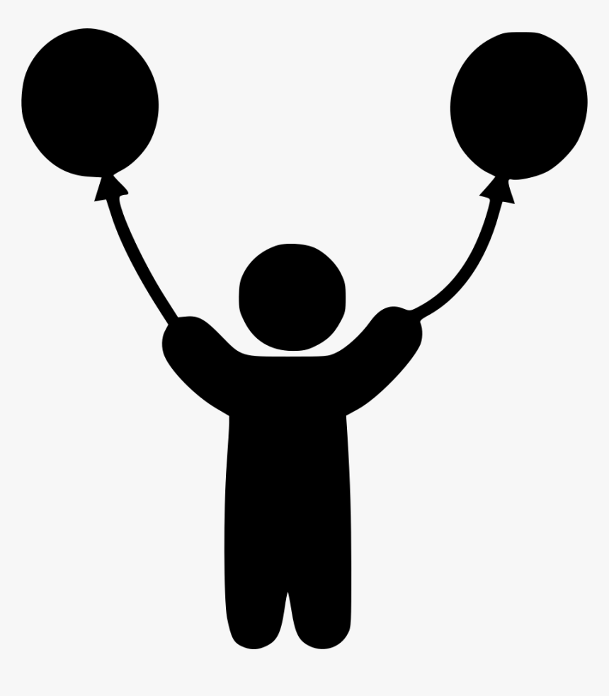 Child With Balloons - Clip Art, HD Png Download, Free Download