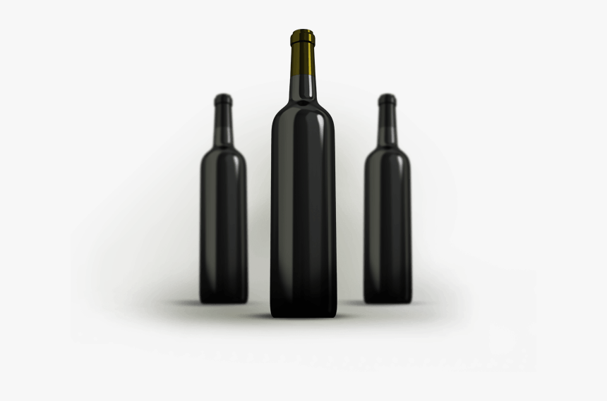 3 Bottles From Below - Wine Bottle, HD Png Download, Free Download