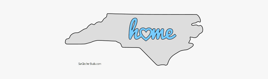 North Carolina Home Heart Stencil Pattern Template, HD Png Download, Free Download