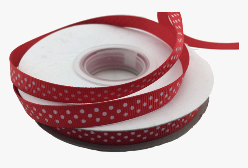 Ribbons [tag] Red And White Polka Dots Grosgrain 3/8″ - Polka Dot, HD Png Download, Free Download